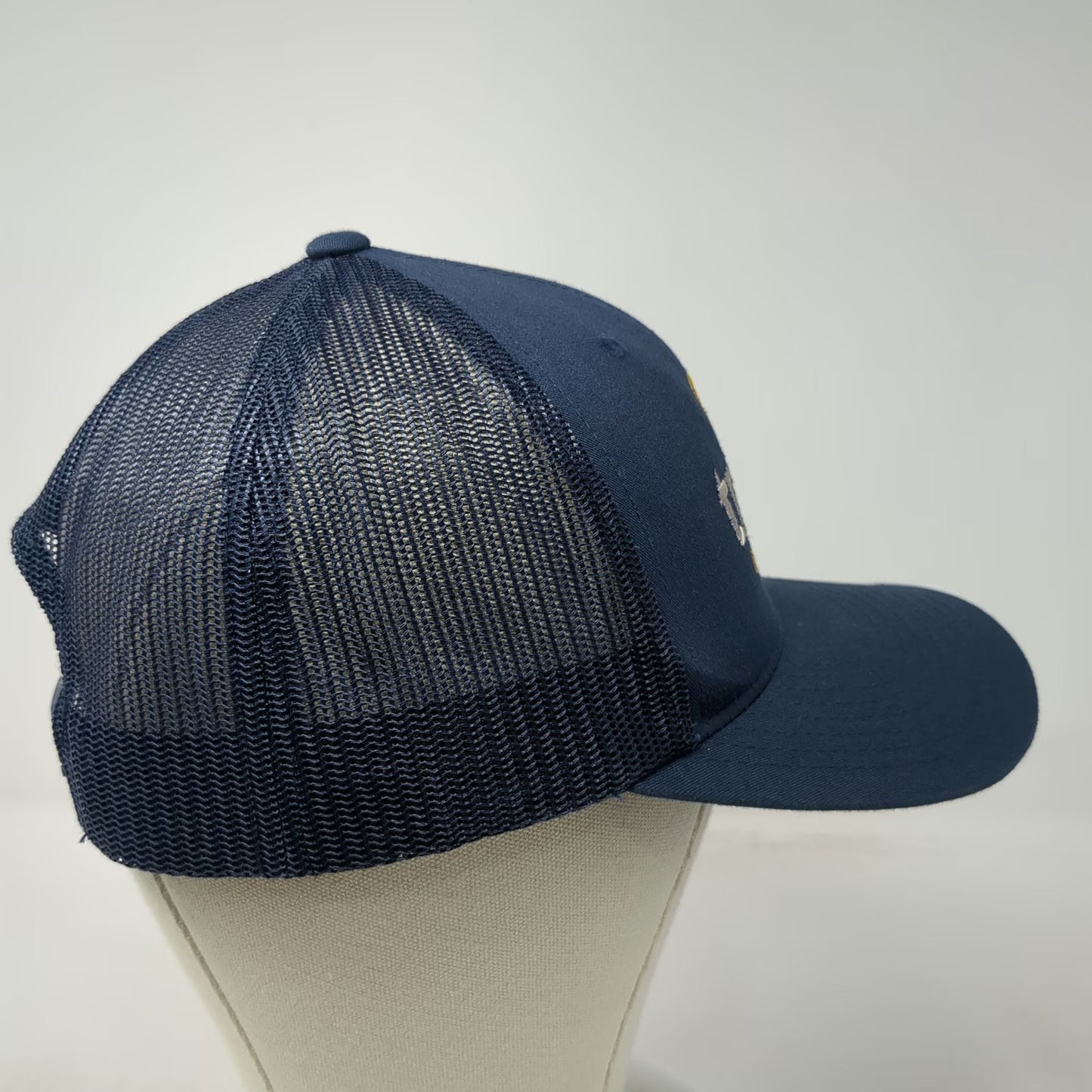 Yupoong Trucker Hat Blue One Size Tractor Beverage Co Logo Mesh Snapback
