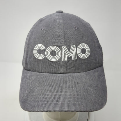 Como Slideback Hat Gray One Size Corduroy Top of the World 6 Panel