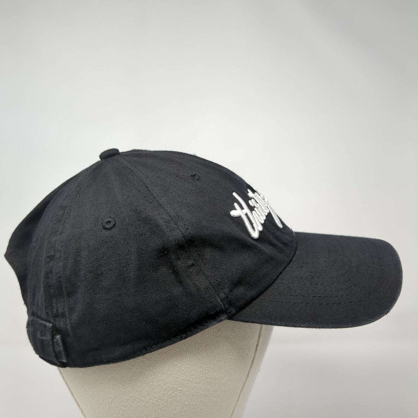 Thirty-One Slideback Hat Black One Size Adjustable Embroidered Vented Holes