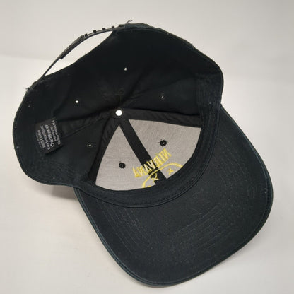 Nirvana Snapback Hat Black One Size Embroidered Adjustable 6 Panel