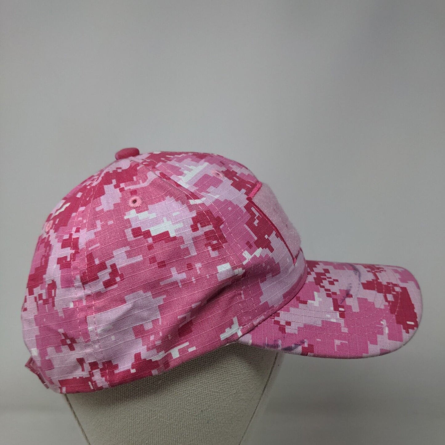 USA Strapback Hat Pink Camouflage OSFM Embroidered Adjustable 6 Panel