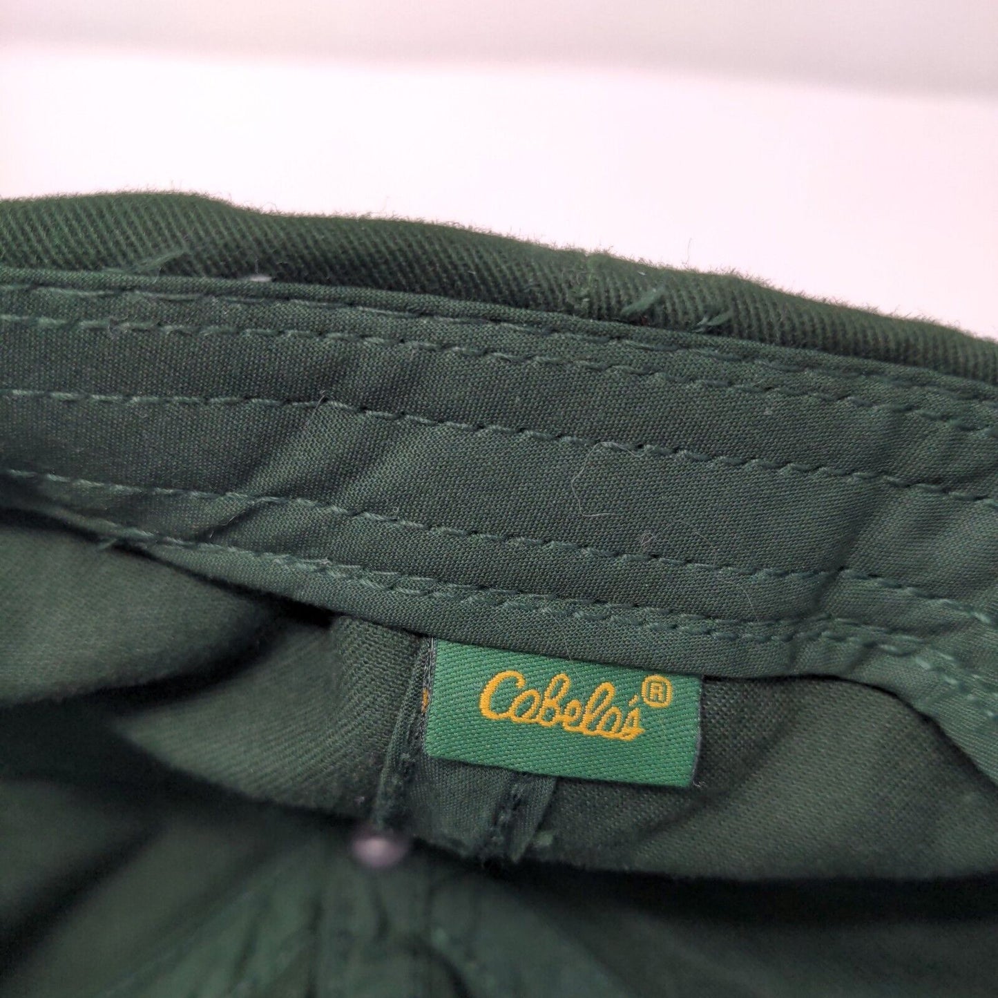 Cabela's Slideback Hat Green OSFM Adjustable Embroidered 6 Panel