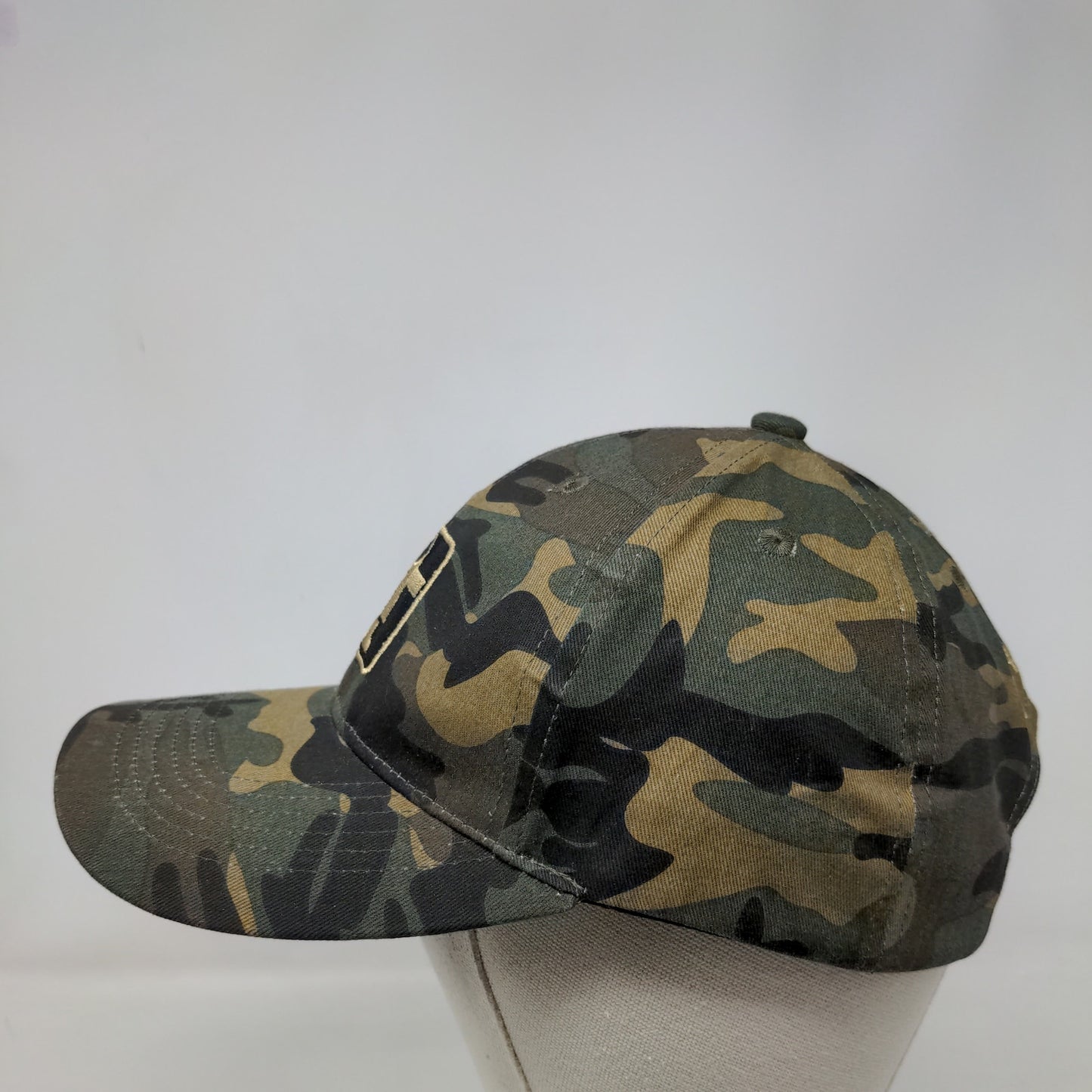 Guy Cotten Slideback Camo Hat Green Brown Embroidered Logo OS Adjustable