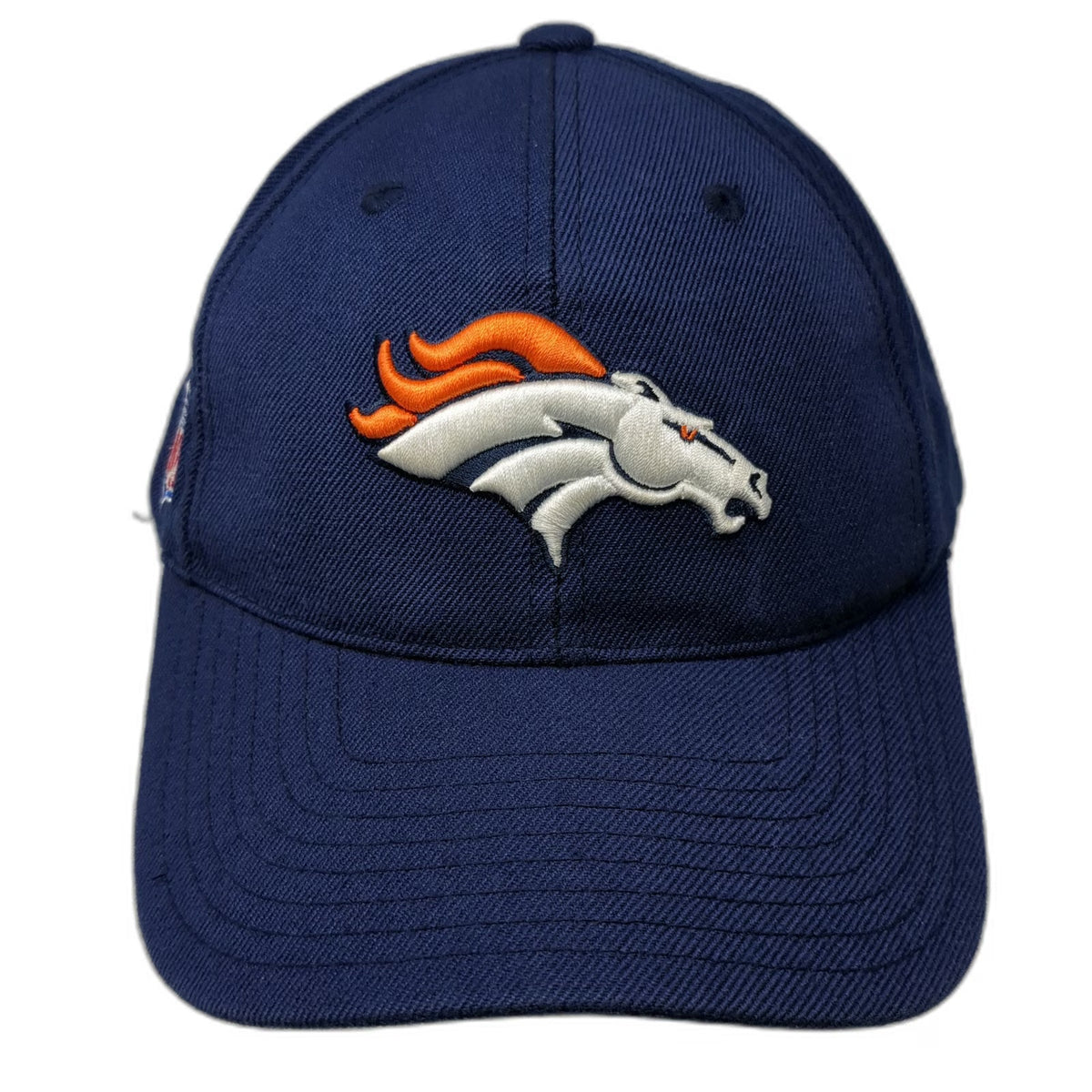 Reebok Denver Broncos NFL Blue Cap One Size Strapback Embroidered Orange White