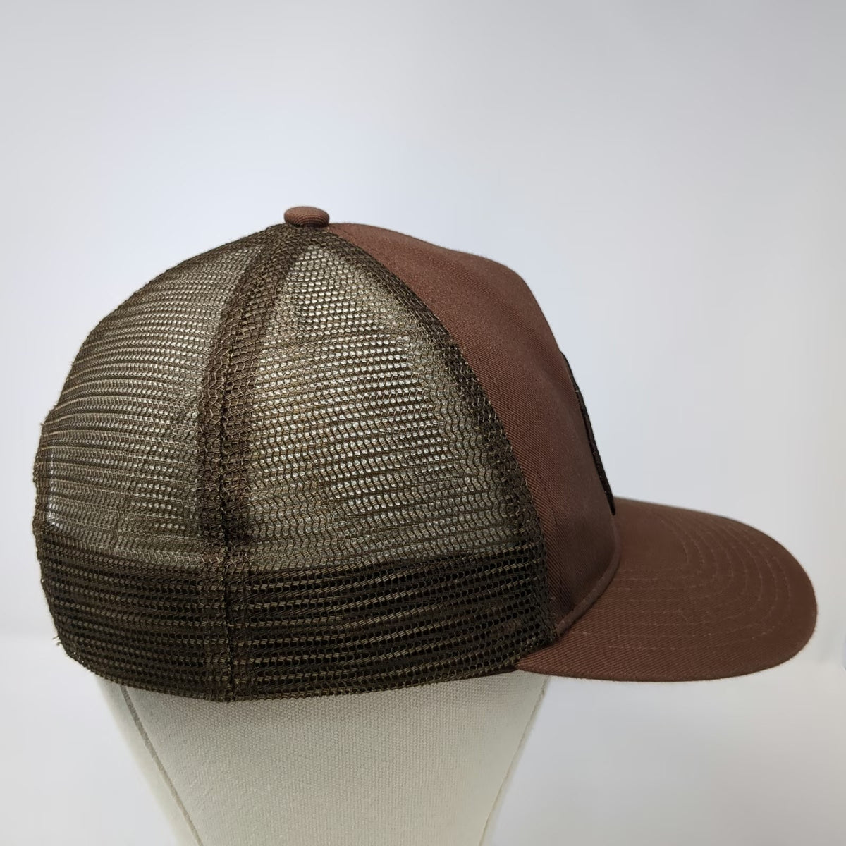 Tecovas Trucker Hat Brown OSFM Mesh Back Hot Country Hits Graphic Patch Snapback