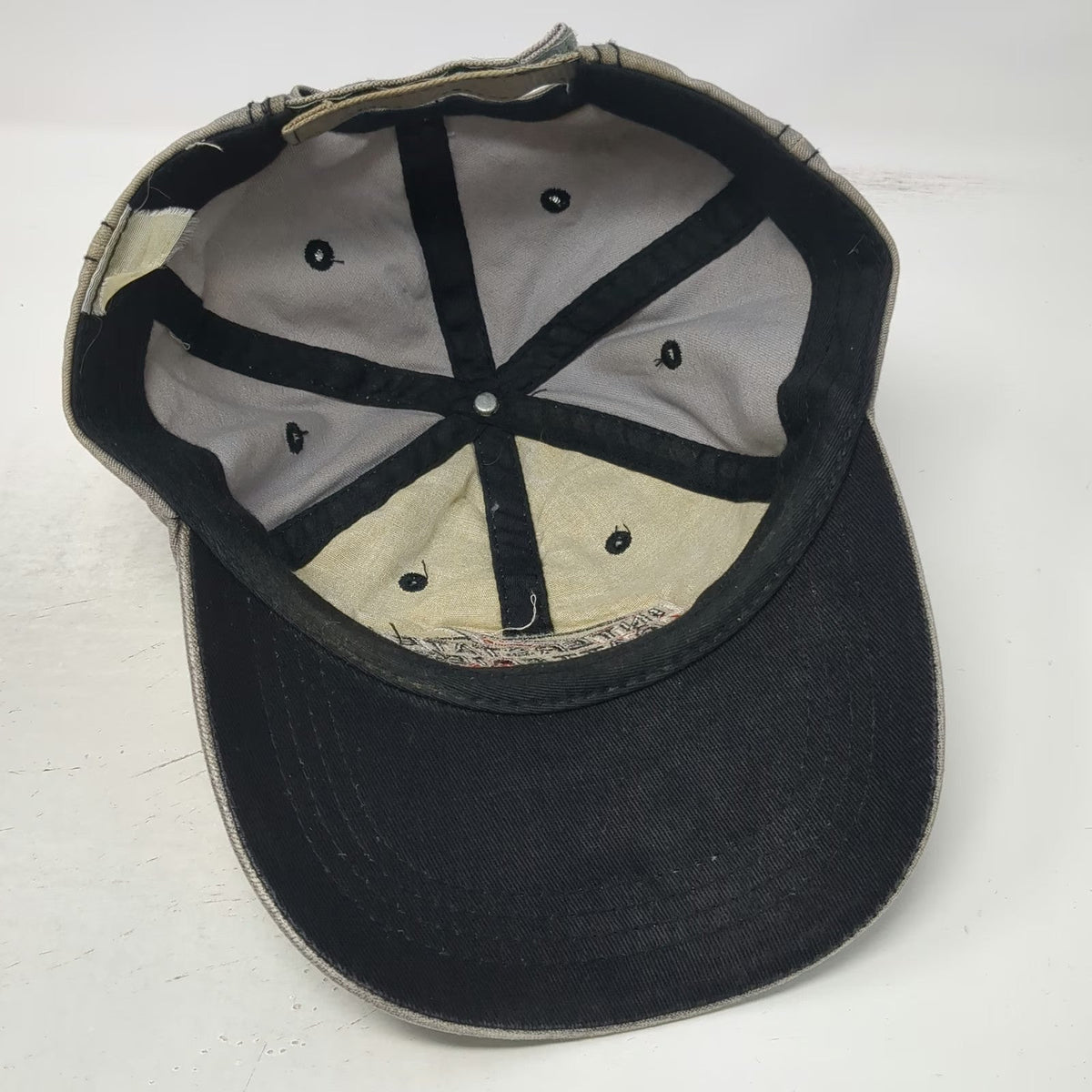 Interstate Batteries Hat Baseball Cap Gray One Size Distressed Adjustable Strap
