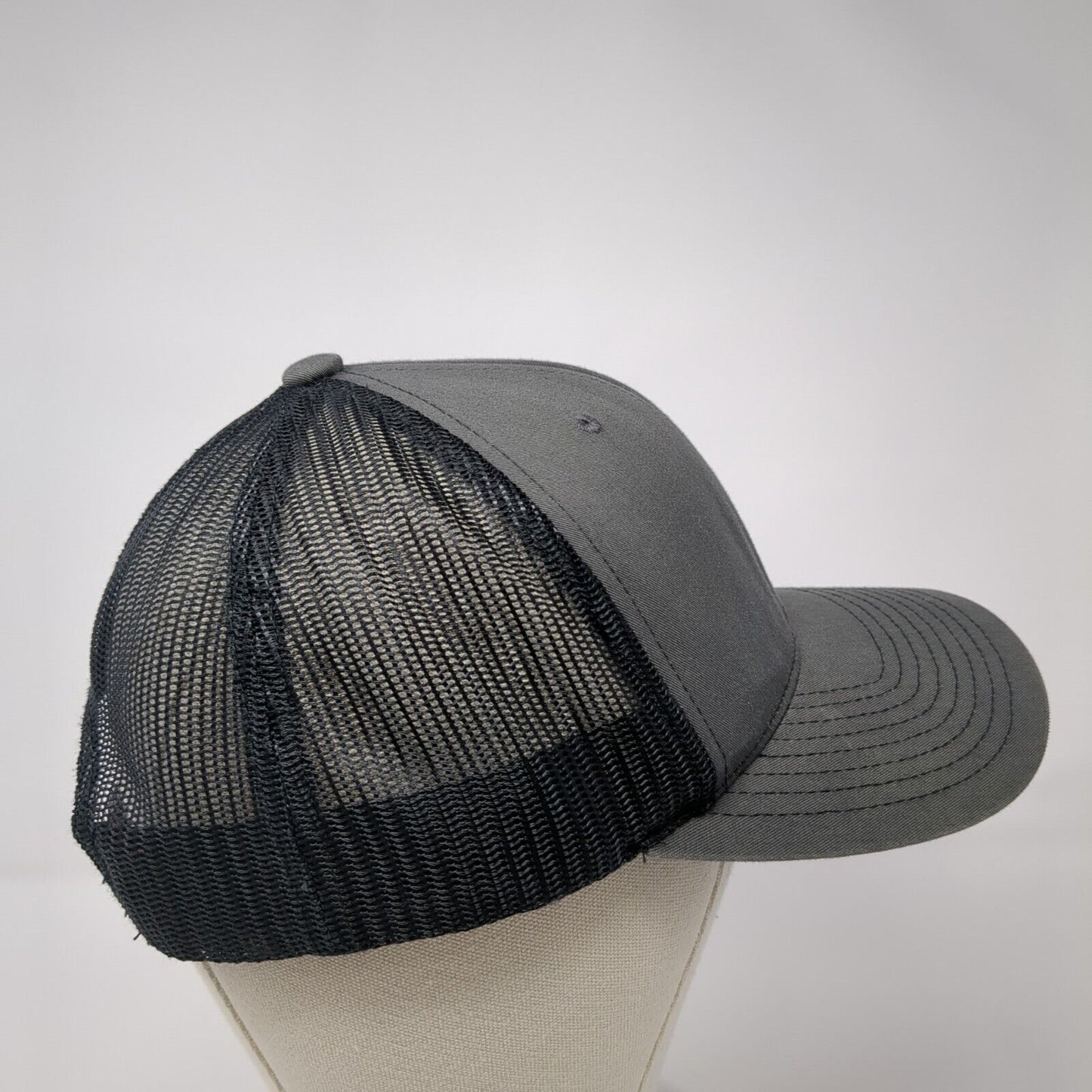 SGW Snapback Mesh Back Trucker Hat Gray One Size Adjustable Richardson