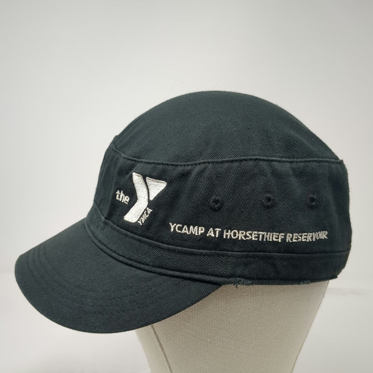 District Black Army Cap One Size YMCA Horsethief Reservoir Adjustable Cotton Hat