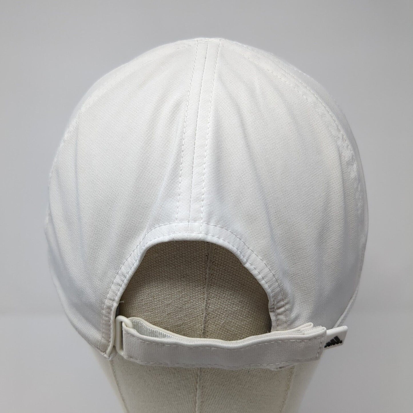 Adidas Aeroready Strapback Hat White One Size Adjustable 3 Stripes