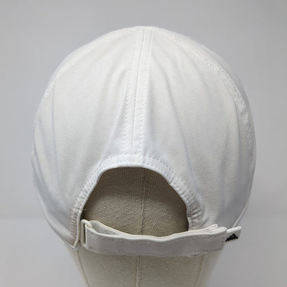 Adidas Aeroready Strapback Hat White One Size Adjustable 3 Stripes