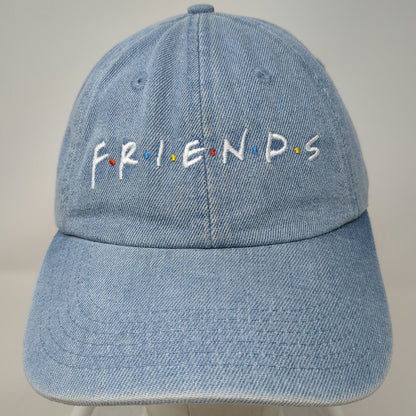 The Friends Experience Baseball Cap Blue Denim One Size Slideback Hat Logo