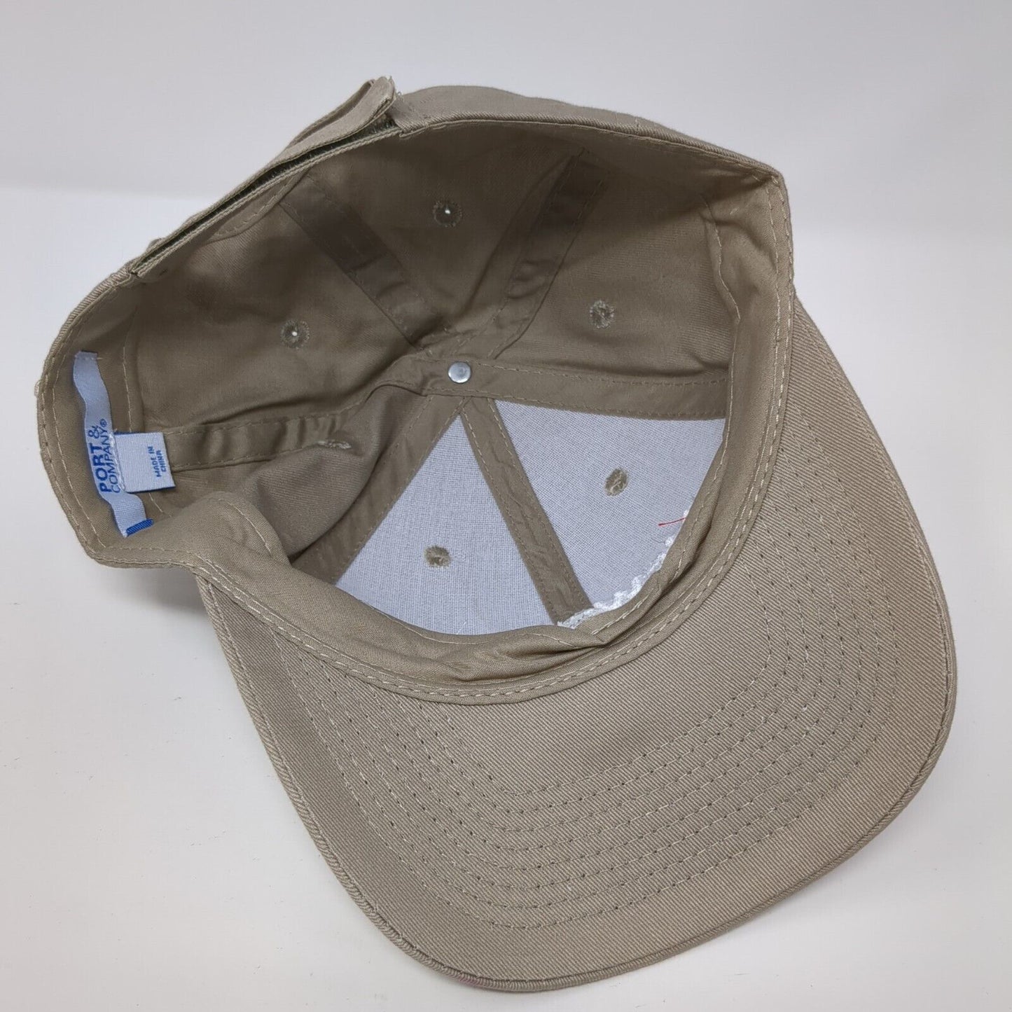 Newsmax Strapback Hat Tan One Size Adjustable Embroidered Port & Company