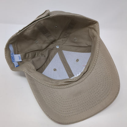 Newsmax Strapback Hat Tan One Size Adjustable Embroidered Port & Company