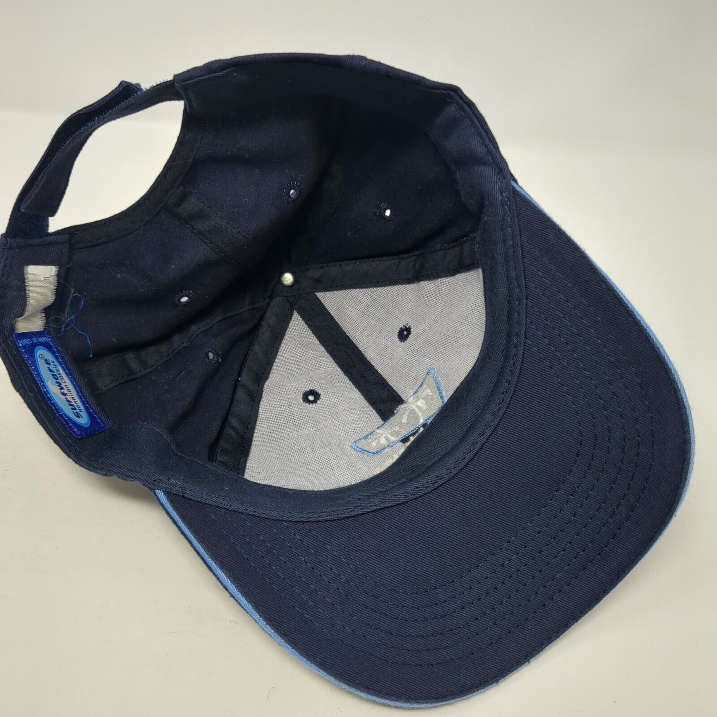 Hawaii Palm Trees Strapback Hat Blue One Size Adjustable Embroidered