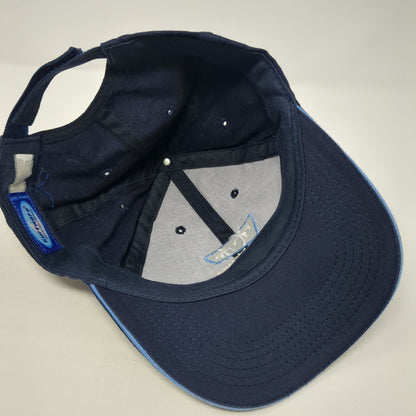 Hawaii Palm Trees Strapback Hat Blue One Size Adjustable Embroidered