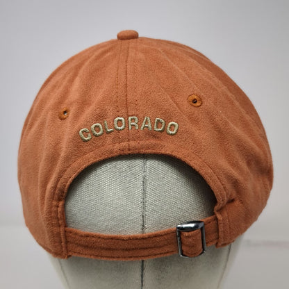 Triangle Sport Baseball Cap Brown One Size Faux Suede Steamboat Colorado hat