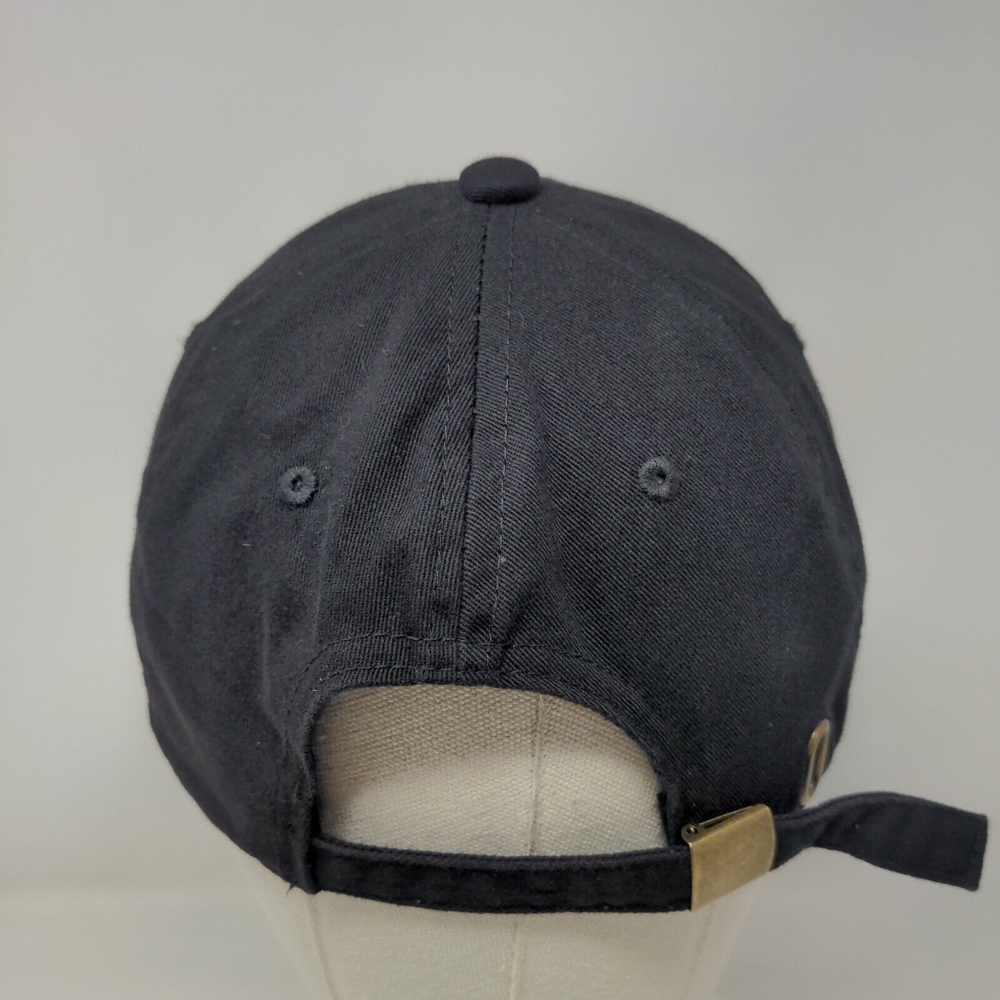 Unbranded Slideback Hat Black One Size Adjustable Vented Holes Blank Cotton