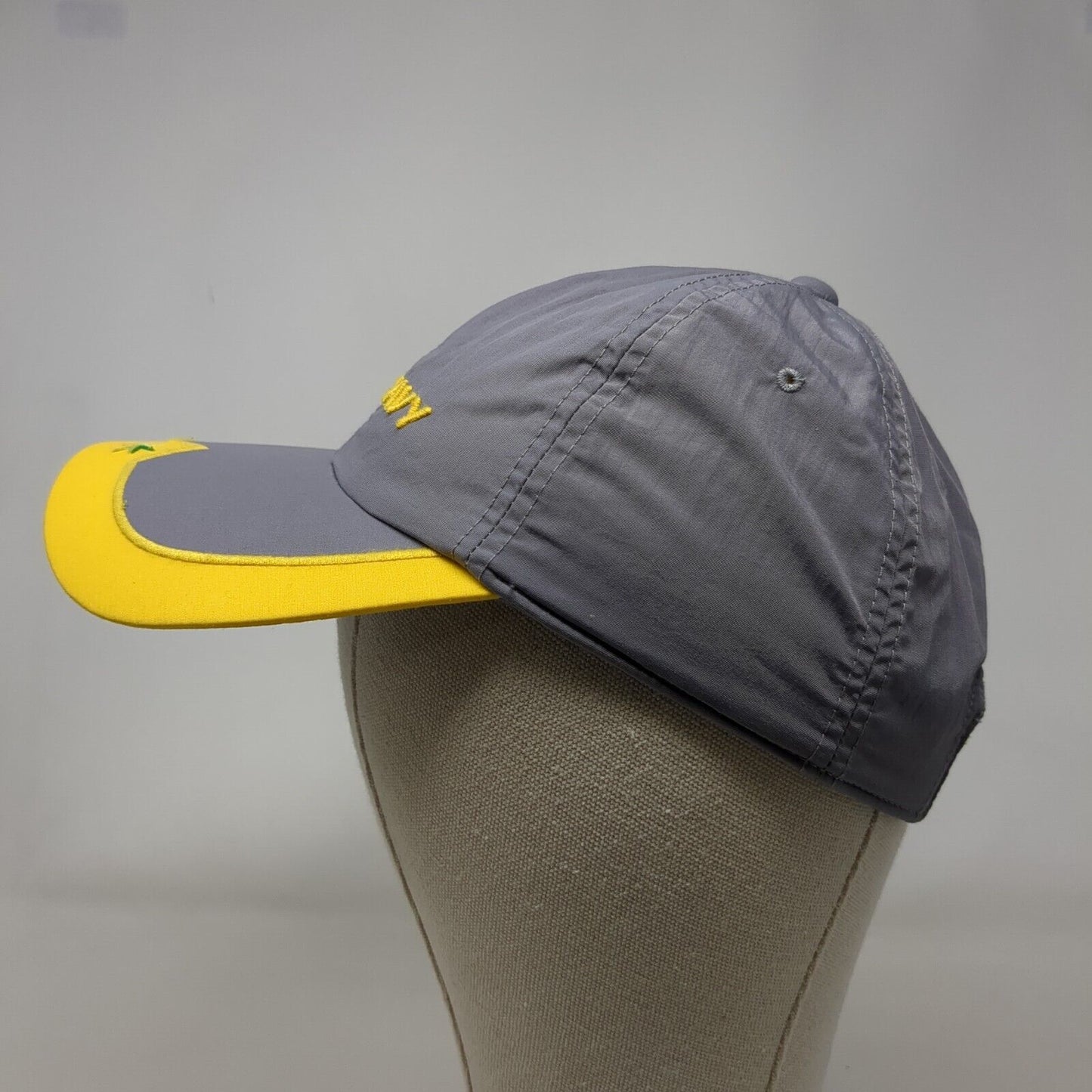 Old Navy Strapback Hat Gray Large Adjustable Embroidered Fleece Lined Nylon
