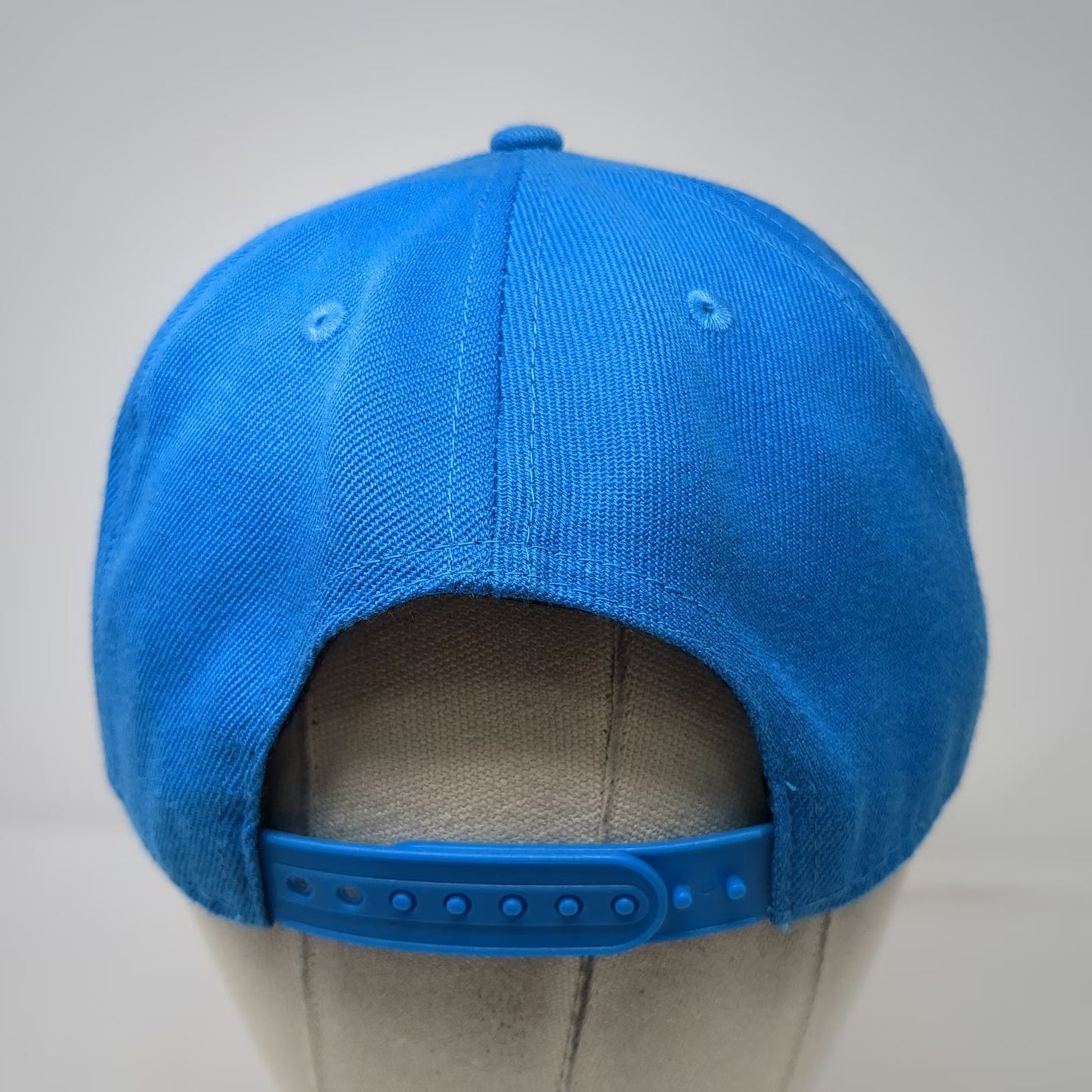 Logic 5 Panel Blue Yellow OSFM Snapback Hat FLEX Patch Flat Brim Graphic Logo