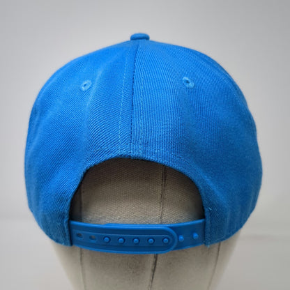 Logic 5 Panel Blue Yellow OSFM Snapback Hat FLEX Patch Flat Brim Graphic Logo