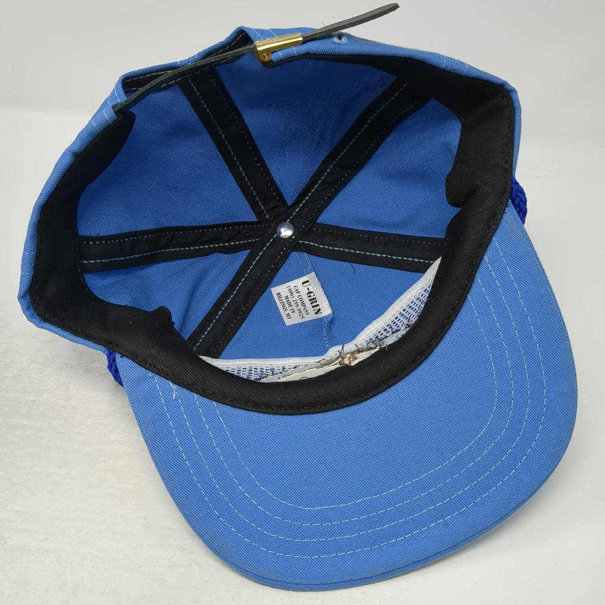 U-GRIN 5 Panel Blue One Size Hat Livingston Montana Other Windy City Rope Strap