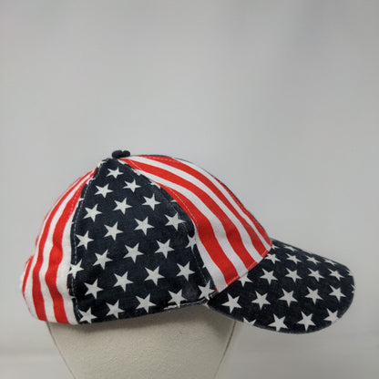 American Flag Snapback Hat Multicolor Adjustable Stars Striped 6 Panel
