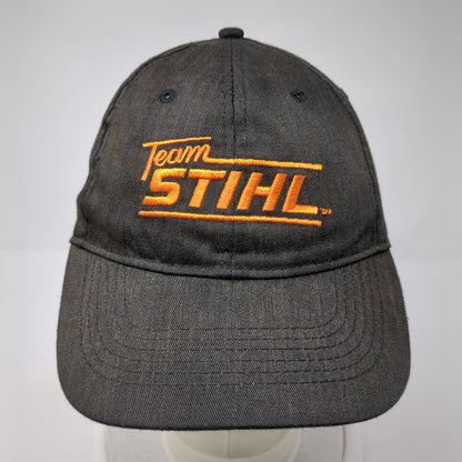 Team Stihl Snapback Hat Black One Size Embroidered Solid Vent Holes