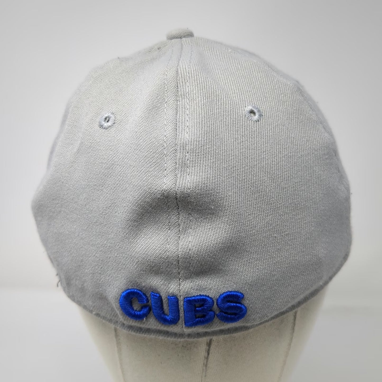 New Era Chicago Cubs MLB Baseball Cap Gray M 39THIRTY Stretch Fit Curved Brim