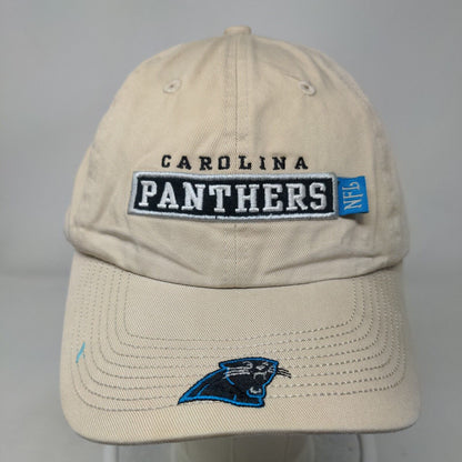 Carolina Panthers Slideback Hat Tan OSFA Embroidered Logo NFL Cotton