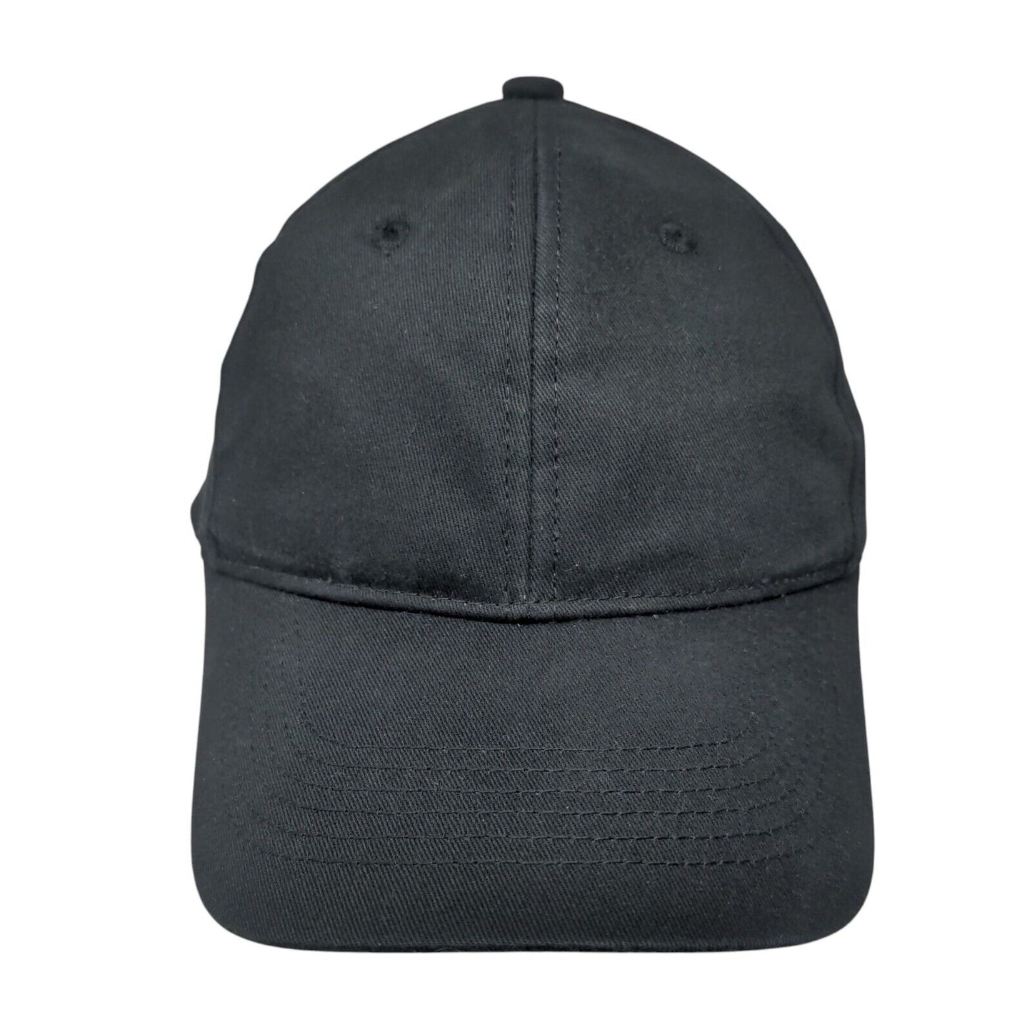 George Strapback Hat Solid Black OSFA Adjustable Blank Vent Holes