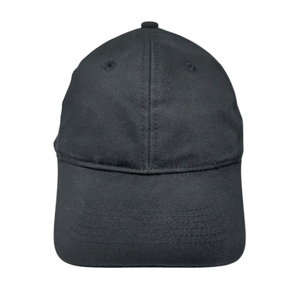 George Strapback Hat Solid Black OSFA Adjustable Blank Vent Holes