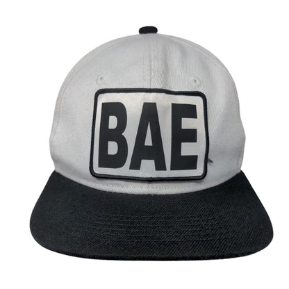 BAE Patch Snapback Hat White One Size Adjustable Colorblock 6 Panel