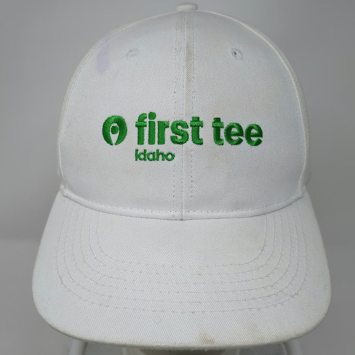 First Tee Idaho Baseball Cap White One Size Strapback Curved Brim Golf Hat