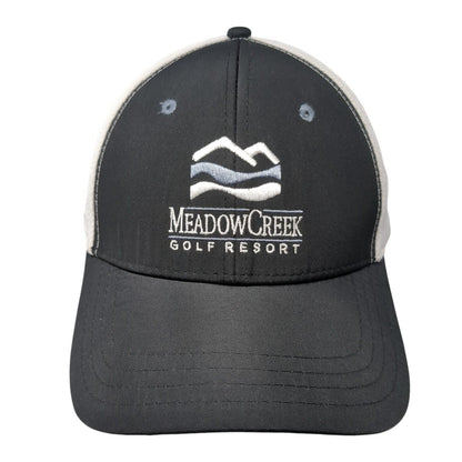 Meadow Creek Golf Resort Strapback Hat Black OS Adjustable Embroidered Pukka