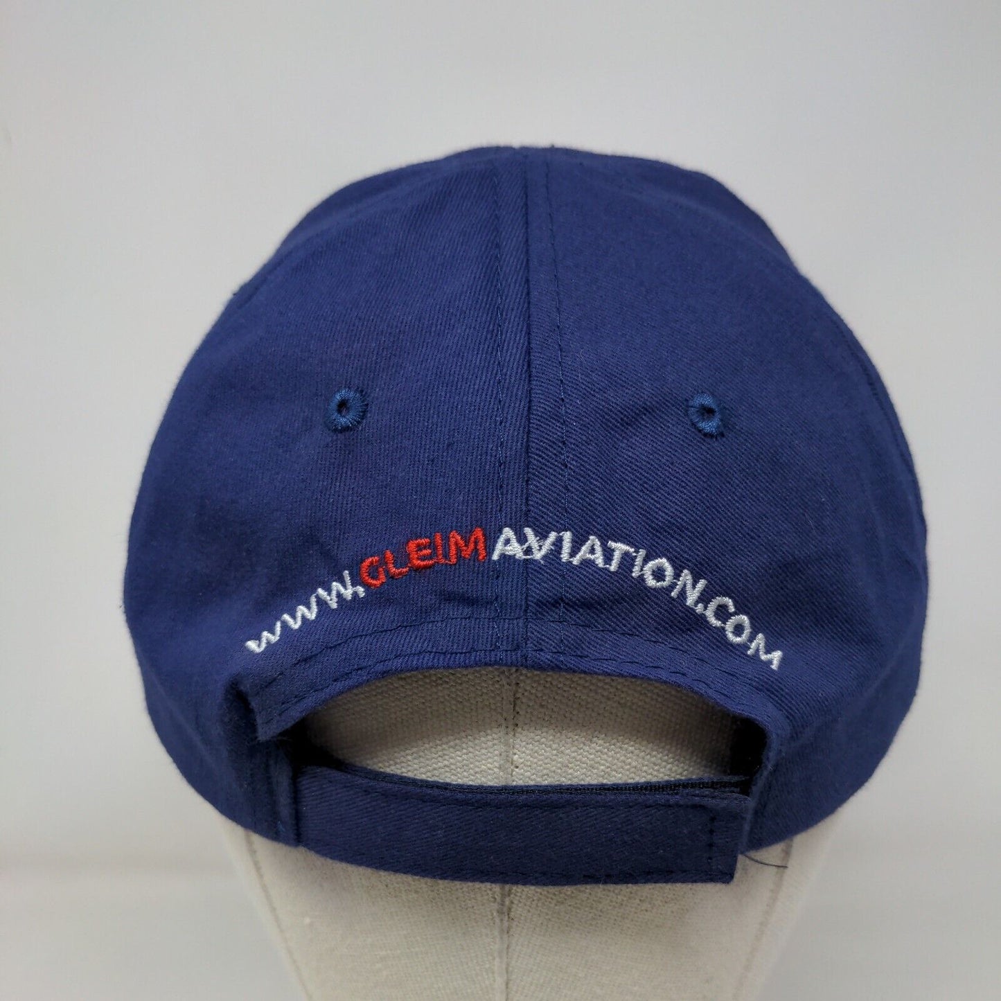 Gleim Aviation Strapback Hat Blue One Size Embroidered Adjustable