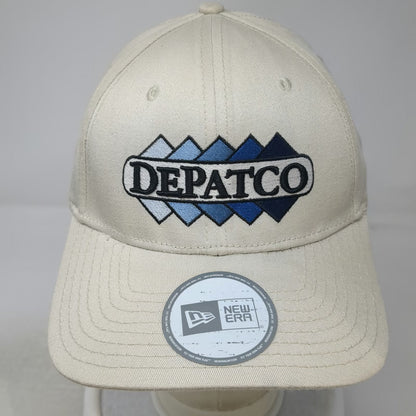 Era Baseball Cap Beige Blue M Hat Structured Stretch Fit DEPATCO Construction