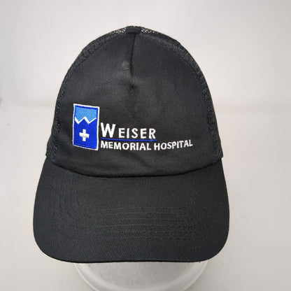 Weiser Memorial Hospital Snapback Trucker Hat Black OSFA Mesh Back Hit Wear