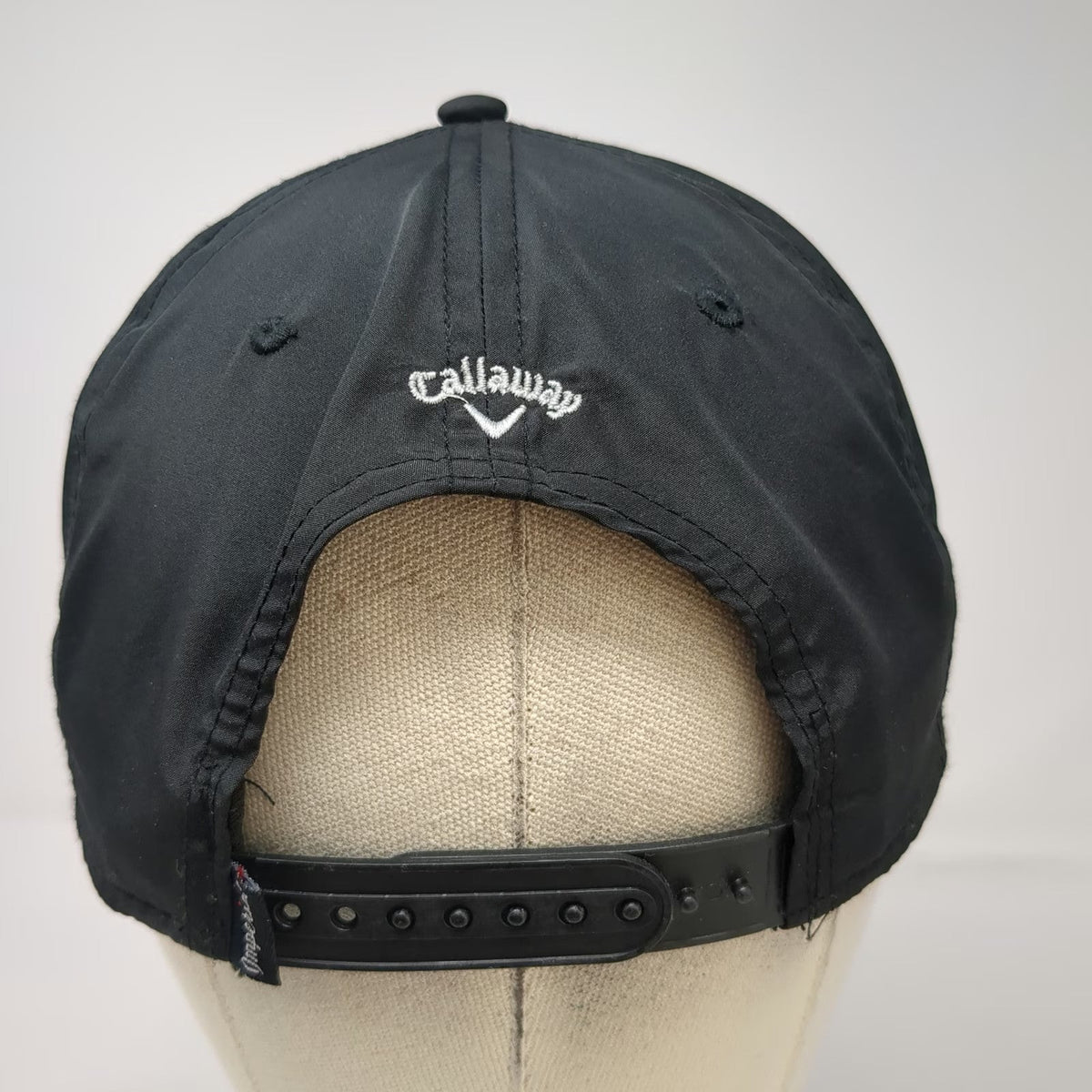 Imperial Callaway 5 Panel Black One Size Hat Rope Brim Snapback Golf Polyester