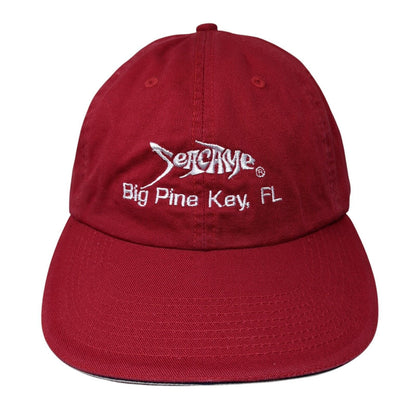 Sea Came Big Fine Key Florida Slideback Hat Red One Size Adjustable Fahrenheit