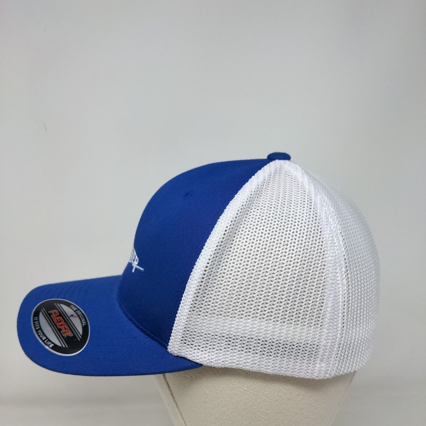Bluewater Fitted Trucker Hat Blue One Size Mesh Flexfit Yupoong 6 Panel