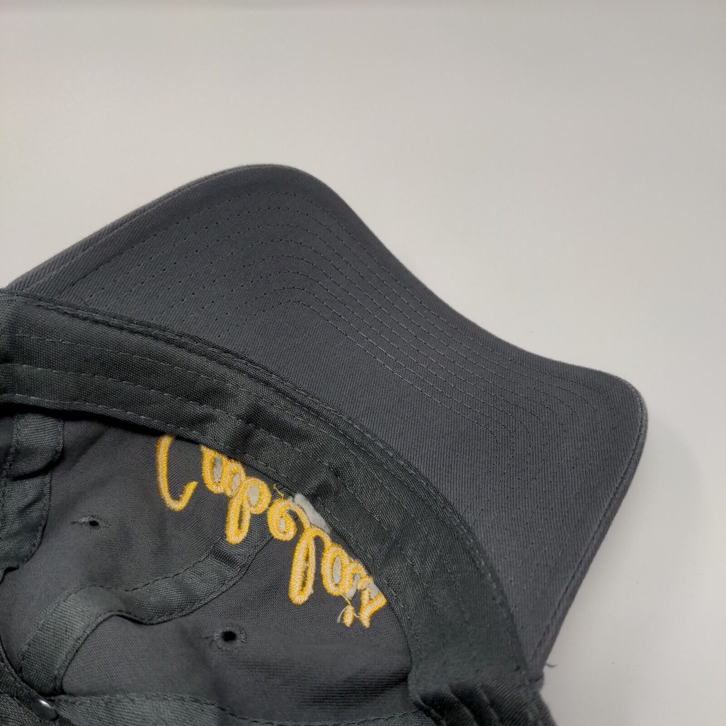 Cabela's Club Slideback Hat Gray OSFM Adjustable Embroidered Logo 6 Panel