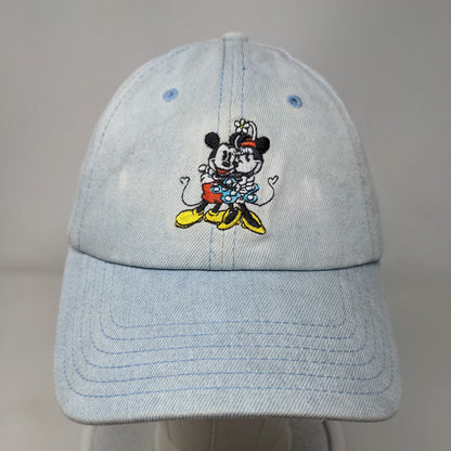 Mickey Mouse Minnie Mouse Slideback Hat Blue OSFM Adjsuatble Embroidered Disney