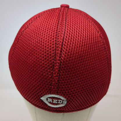 Cincinnati Reds MLB New Era Baseball Cap Red L 39THIRTY Stretch Fit Mesh Hat