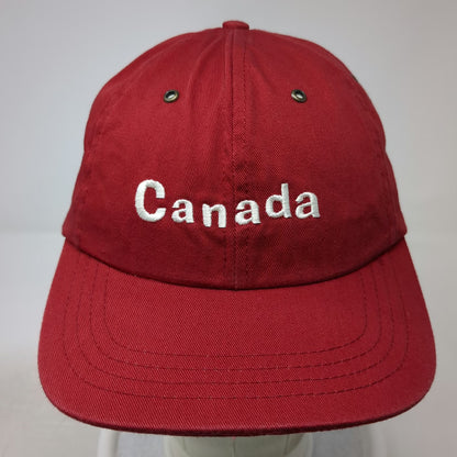 OH YES Canada Baseball Cap Red One Size Slideback Embroidered 100% Cotton Hat