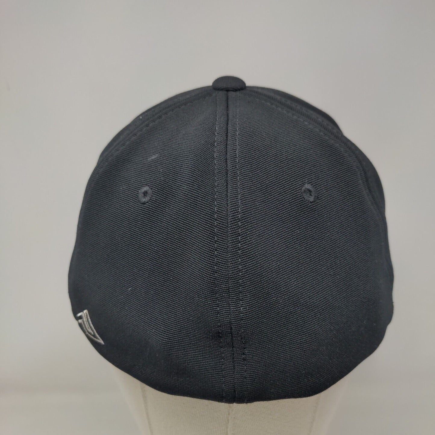 Letter P Fitted Hat Black Large-XL Embroidered Logo Pacific Headwear