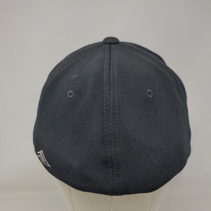 Letter P Fitted Hat Black Large-XL Embroidered Logo Pacific Headwear
