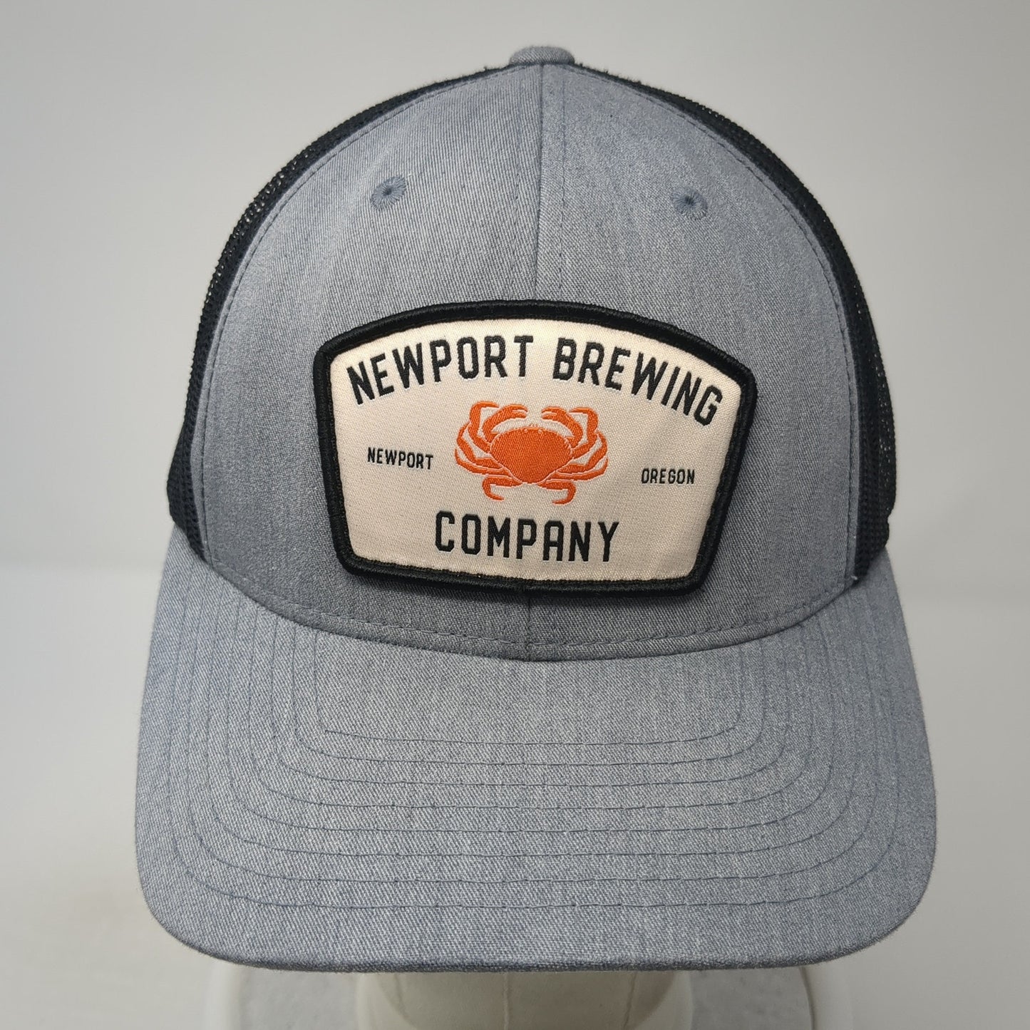 Newport Brewing Company Snapback Trucker Hat Gray One Size Mesh Back