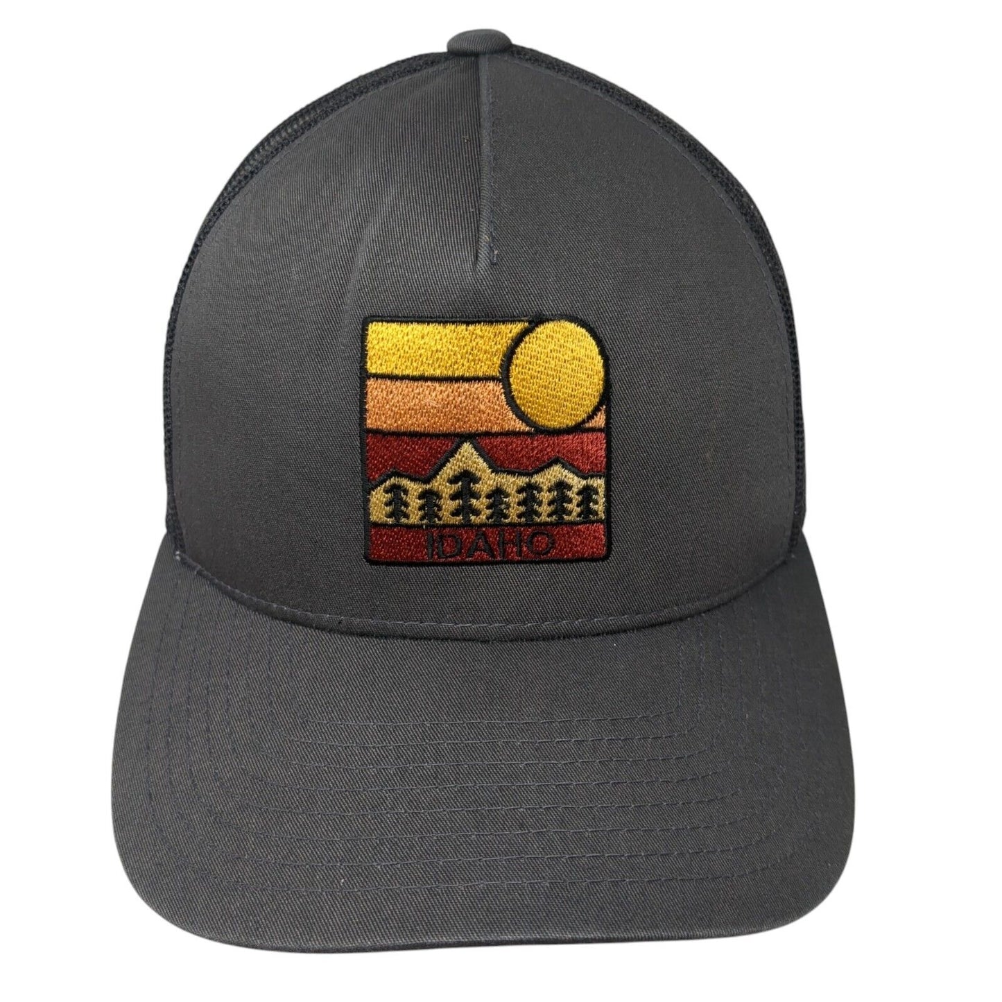 Idaho Snapback Trucker Hat Gray One Size Adjustable Mesh Back Classics Yupoong
