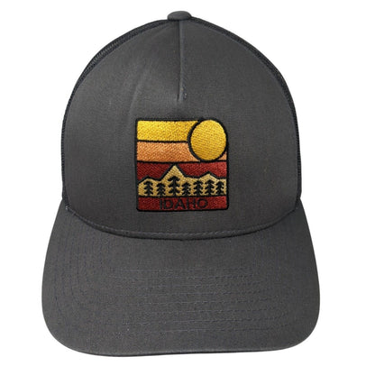 Idaho Snapback Trucker Hat Gray One Size Adjustable Mesh Back Classics Yupoong