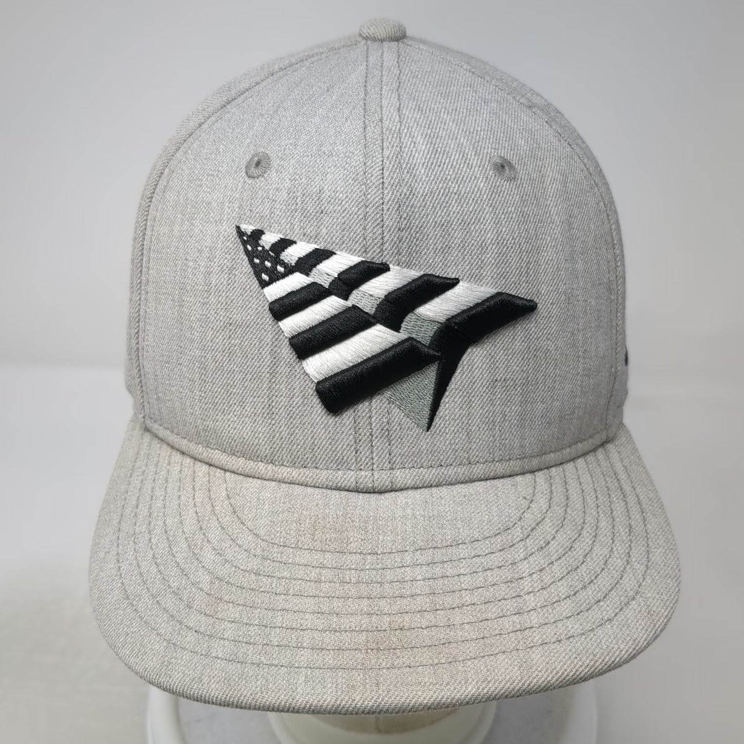 New Era Snapback Gray One Size Roc Nation Paper Plane Logo Flat Bill Hat 9FIFTY